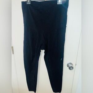 Poshdivah Black Maternity Athletic Leggings Women's Size XL soft ladies pants